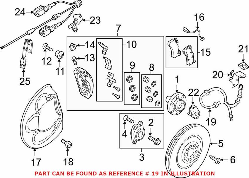 Audi Brake Hose - Front 4G0611707L